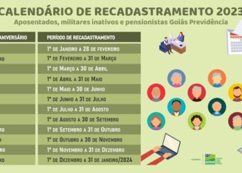 Goiásprev divulga calendário 2023 para recadastramento de aposentados, inativos e pensionistas