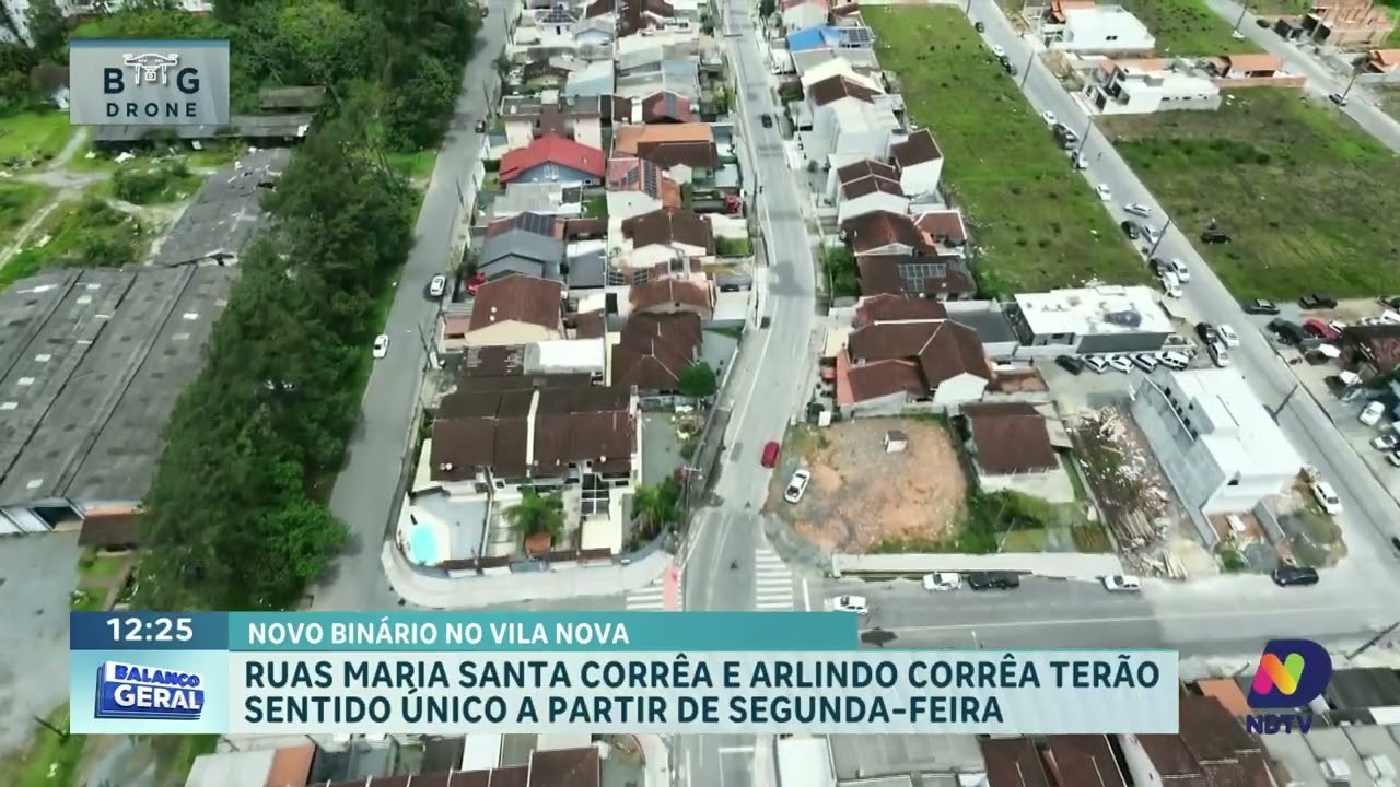 Duas ruas do bairro Vila Nova passam a ter sentido único em Joinville