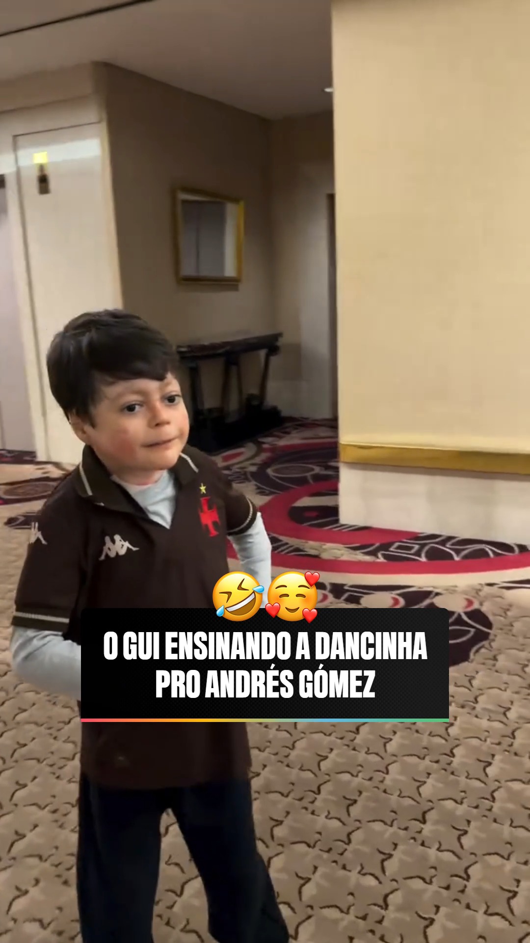 Pequeno Gui pede dancinha aos jogadores em caso de vitória contra o Boca; veja vídeo – NETVASCO
