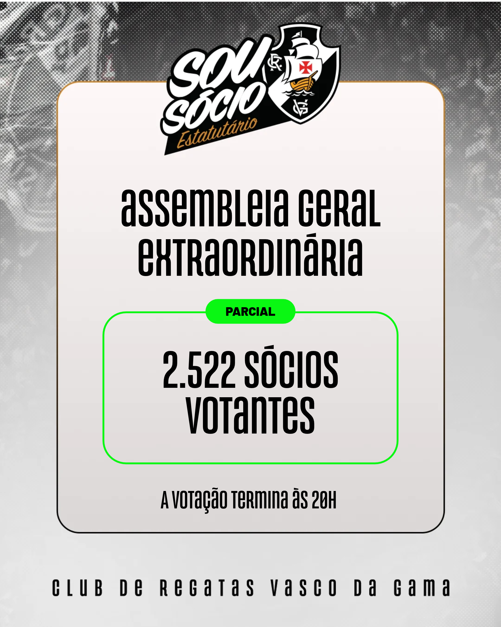 CRVG divulga parcial da AGE: 2.522 já votaram