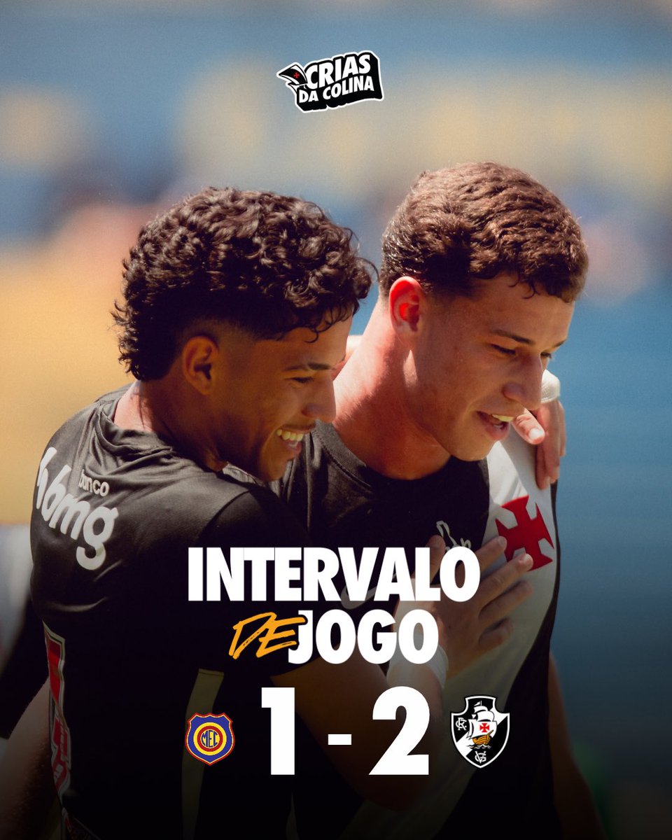 Sub-20: Intervalo em Conselheiro Galvão; Vasco vai vencendo o Madureira por 2 a 1