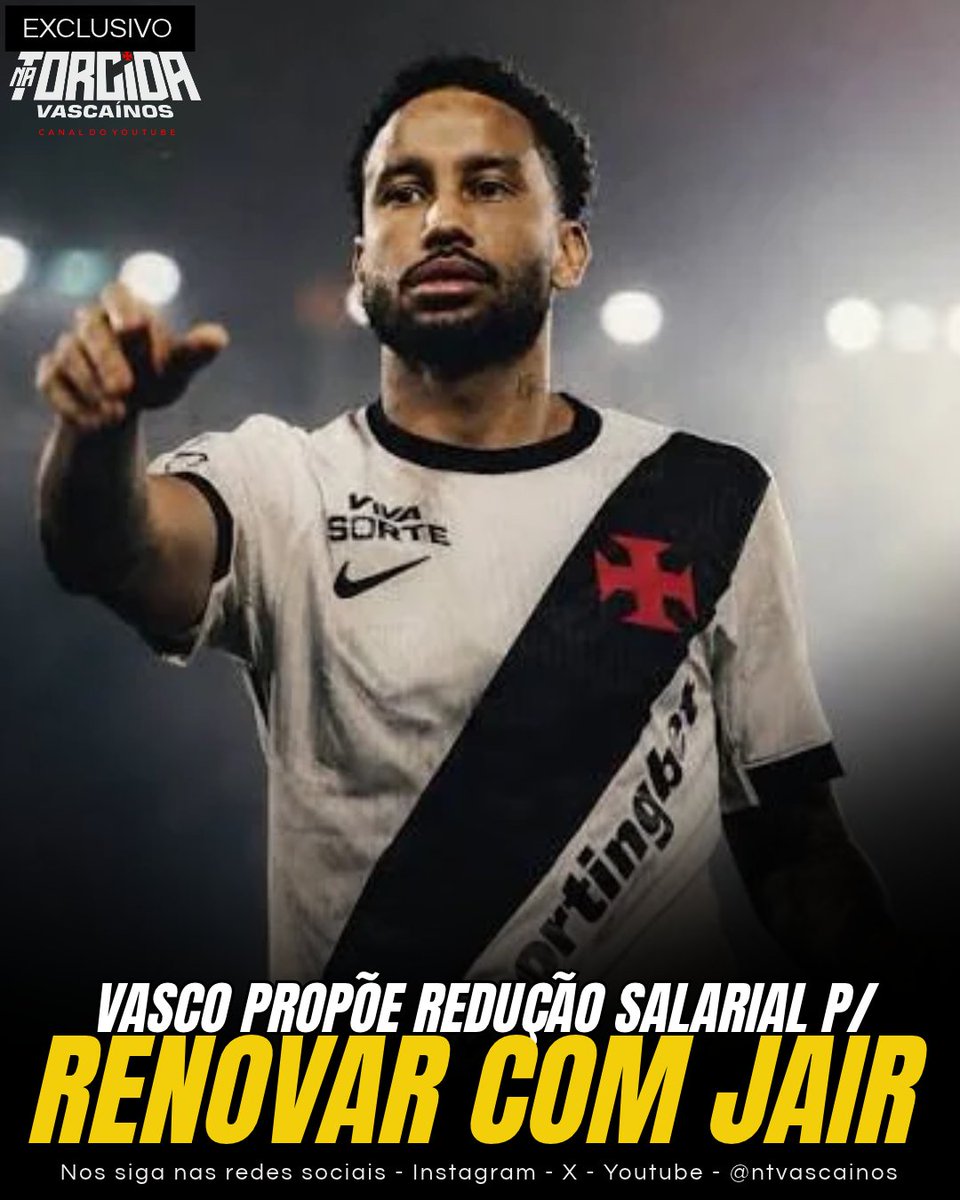 Vasco teria oferecido renovação a Jair com redução salarial de 50%