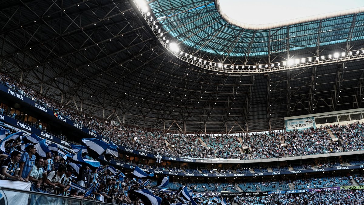 Arena do Grêmio tem setores esgotados para partida contra o Athletico-PR; confira a previsão de público