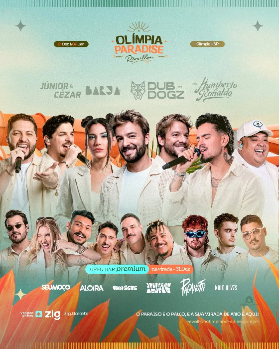 Olímpia Paradise promete virada histórica com Dubdogz, Júnior & Cézar, Humberto & Ronaldo e line-up de peso :: Sertanejo Hits Brasil