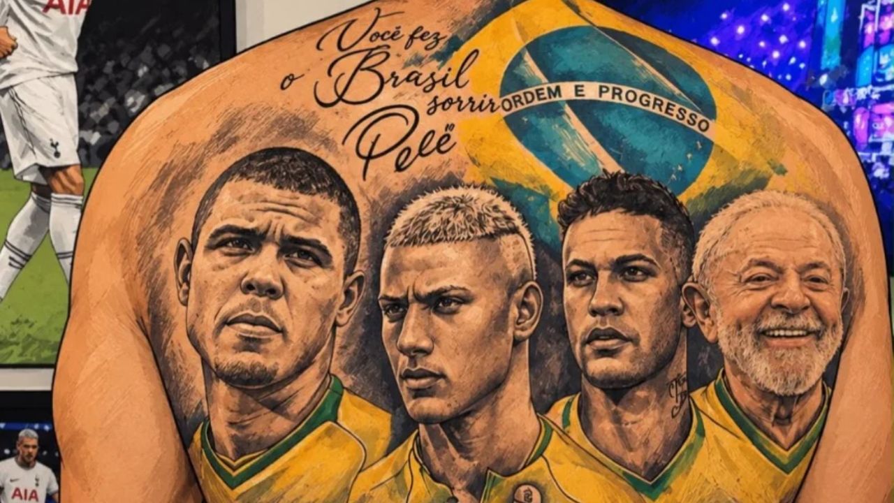Richarlison celebra vitória de Lula com “tatuagem”