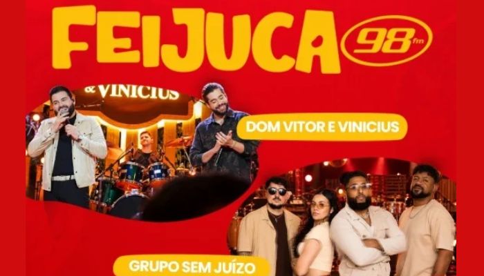 98 FM promove Feijuca 98 neste sábado (24) com shows de pagode e sertanejo em Curitiba